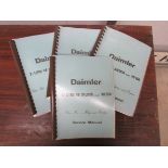 A folder of Daimler service manuals