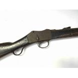 A Martini Henry underlever action cavalry carbine in 577 / 450 calibre, corroded and worn.