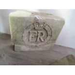 A Royal Military Police carved limestone wall insert crest