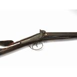 A 19th Century double barrel percussion shotgun by Young of Bury St Edmunds