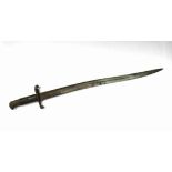 An 1856 pattern artillery sword bayonet,