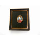 A hand painted miniature of military officer,