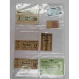 A collection of insignia including Rhodesian and ephemera including Third Reich era German tickets