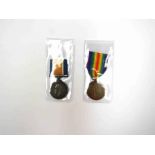 A WWI pair of medals named to 32266 GNR. A.