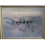 A Coulson print of Lancaster in flight,