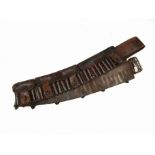 A Boer War leather cartridge bandolier for the Lee Metford rifle a/f