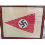 A reproduction WWII German NSDAP party pennant,