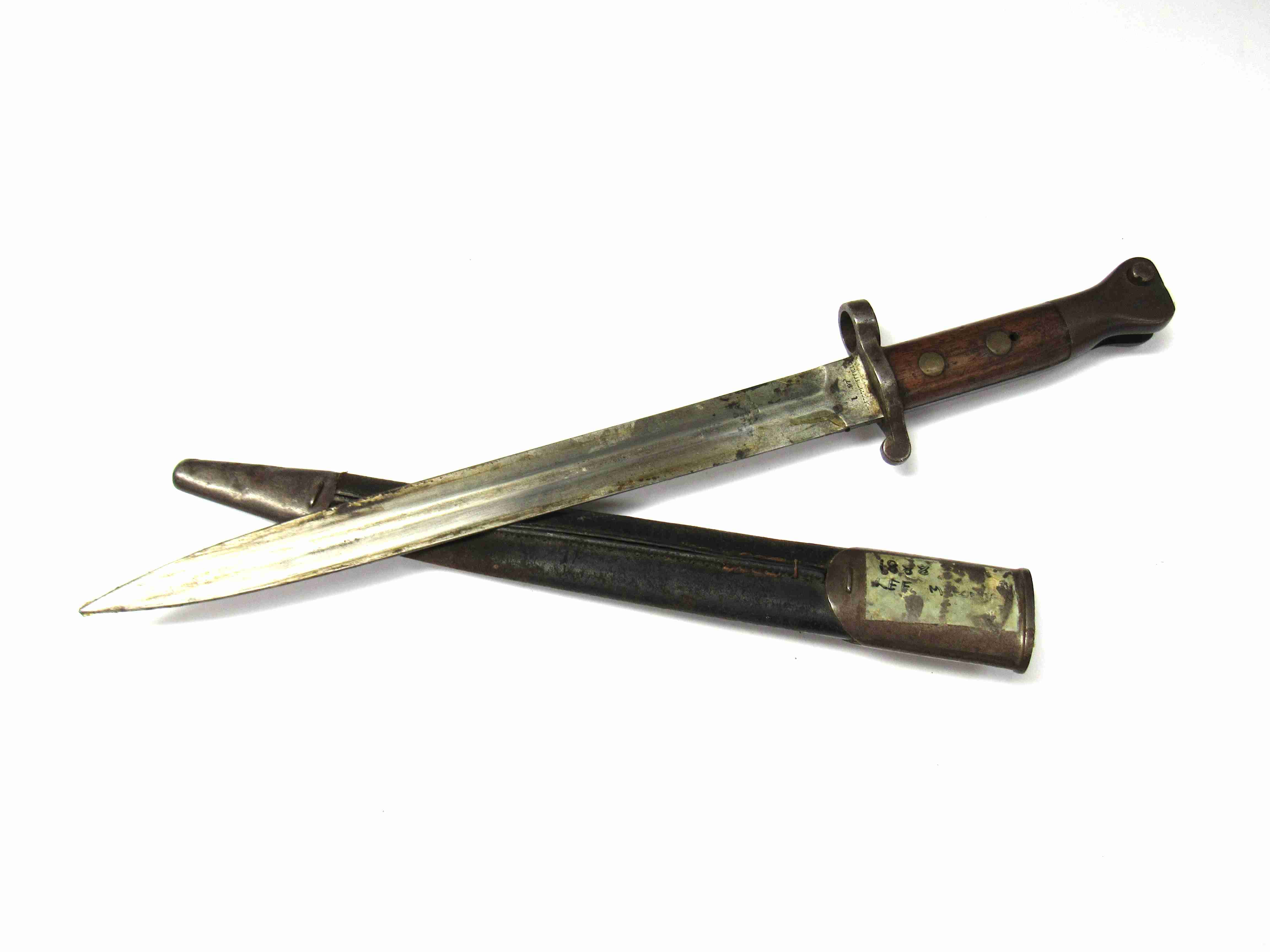 A Victorian 1888 pattern bayonet dated 97,