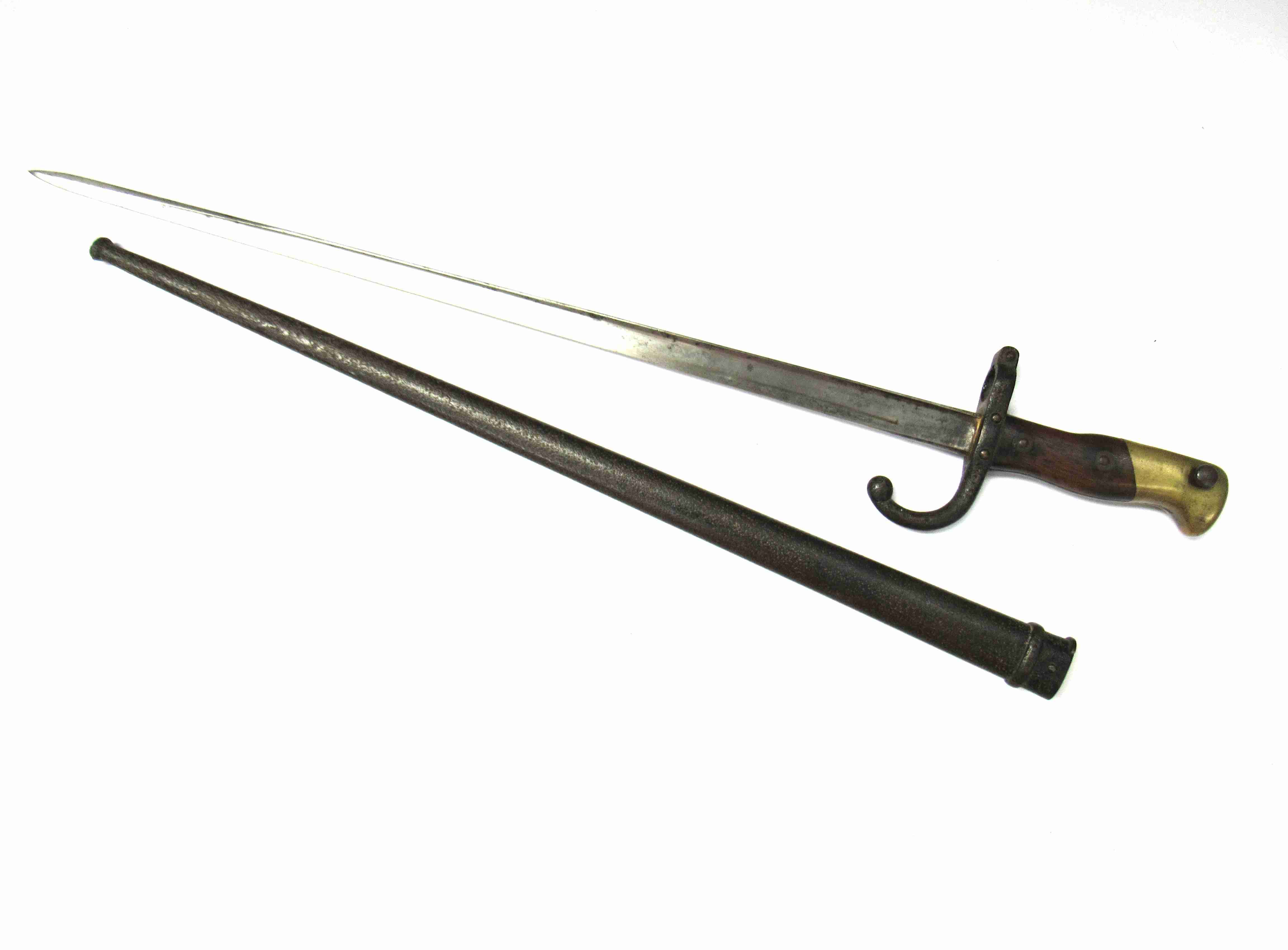 A 19th Century French Gras bayonet with scabbard