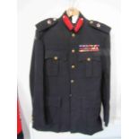 A WWII officer's full dress uniform consisting of jacket and trousers with Scots Greys buttoned