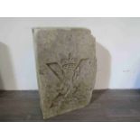 A Royal Regiment of Scotland carved limestone wall insert crest