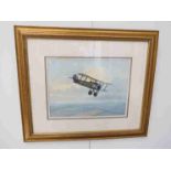 FRANK JOSEPH HENRY GARDINER (1942-): A watercolour depicting Sopwith Pup biplane, built for the R.N.