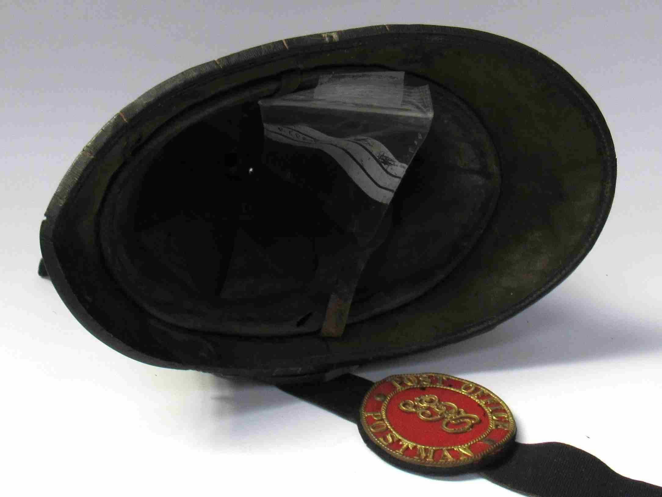 A 19th / early 20th Century police helmet for the Dorset Constabulary, very poor condition, - Image 4 of 4