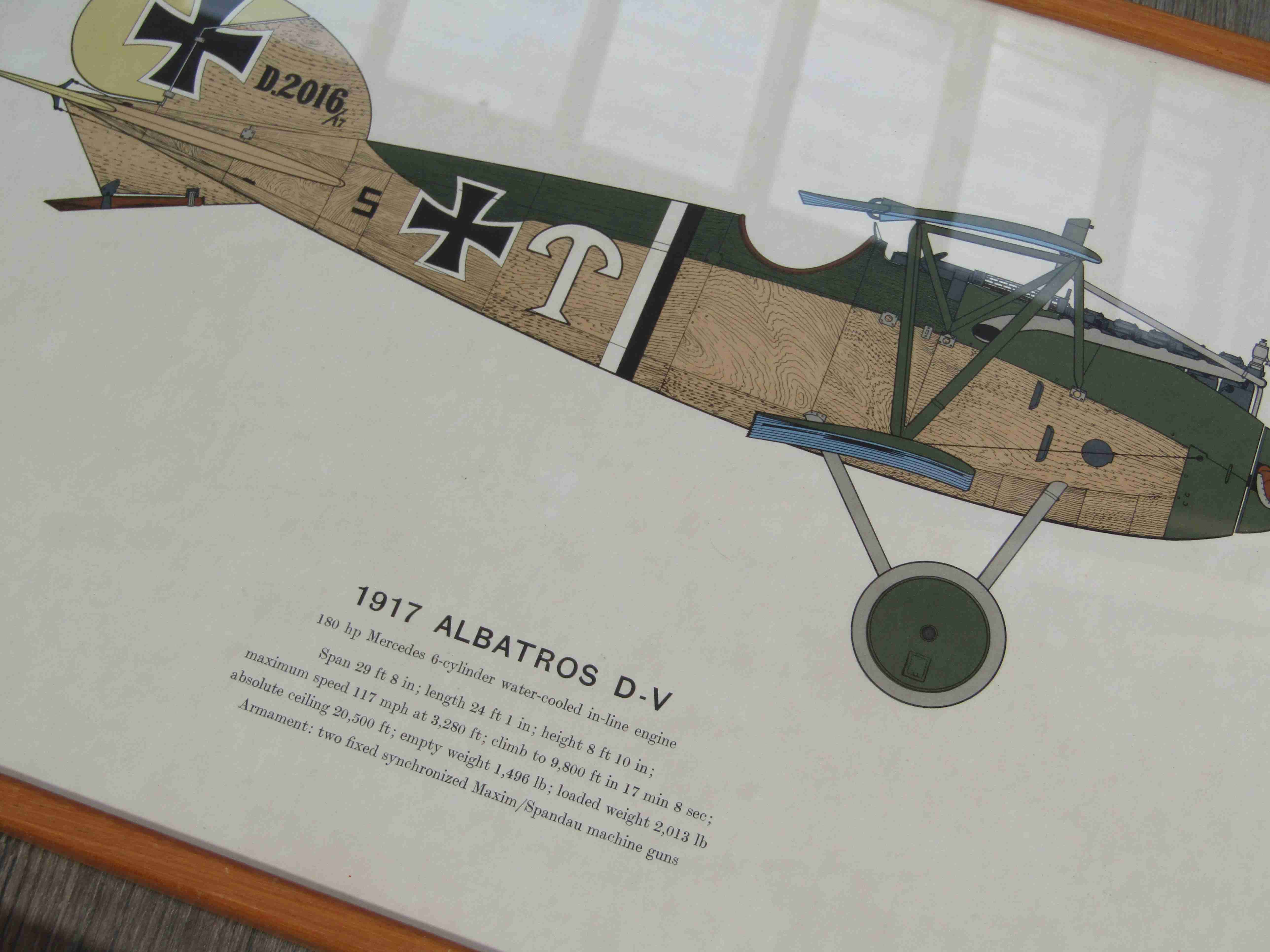 Four aviation prints, including Spitfire and WWI biplanes, - Image 2 of 2