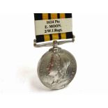 A Victorian Ashanti medal named to 1624 PTE. J. MOON 2/W.I.