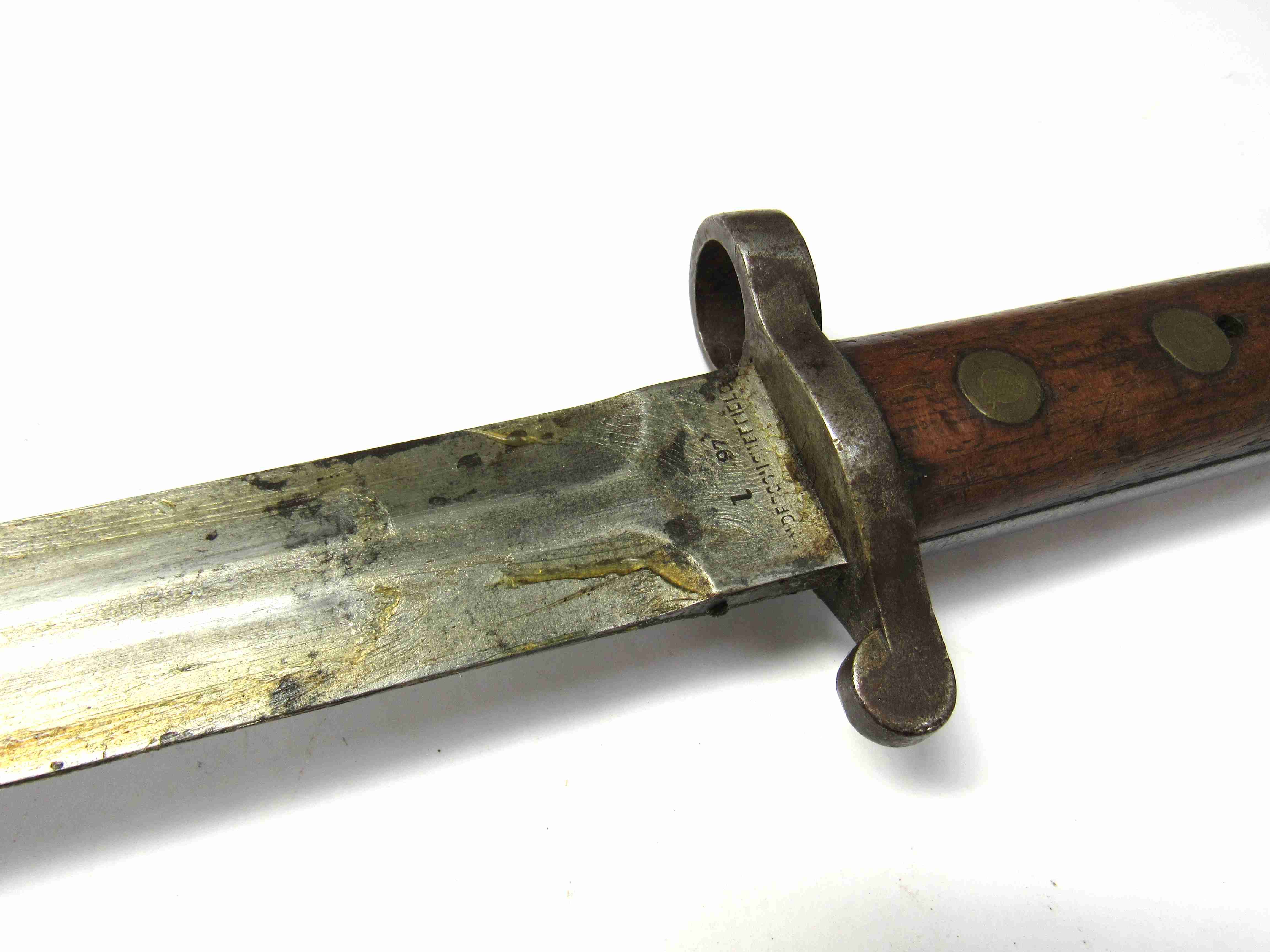 A Victorian 1888 pattern bayonet dated 97, - Image 2 of 3