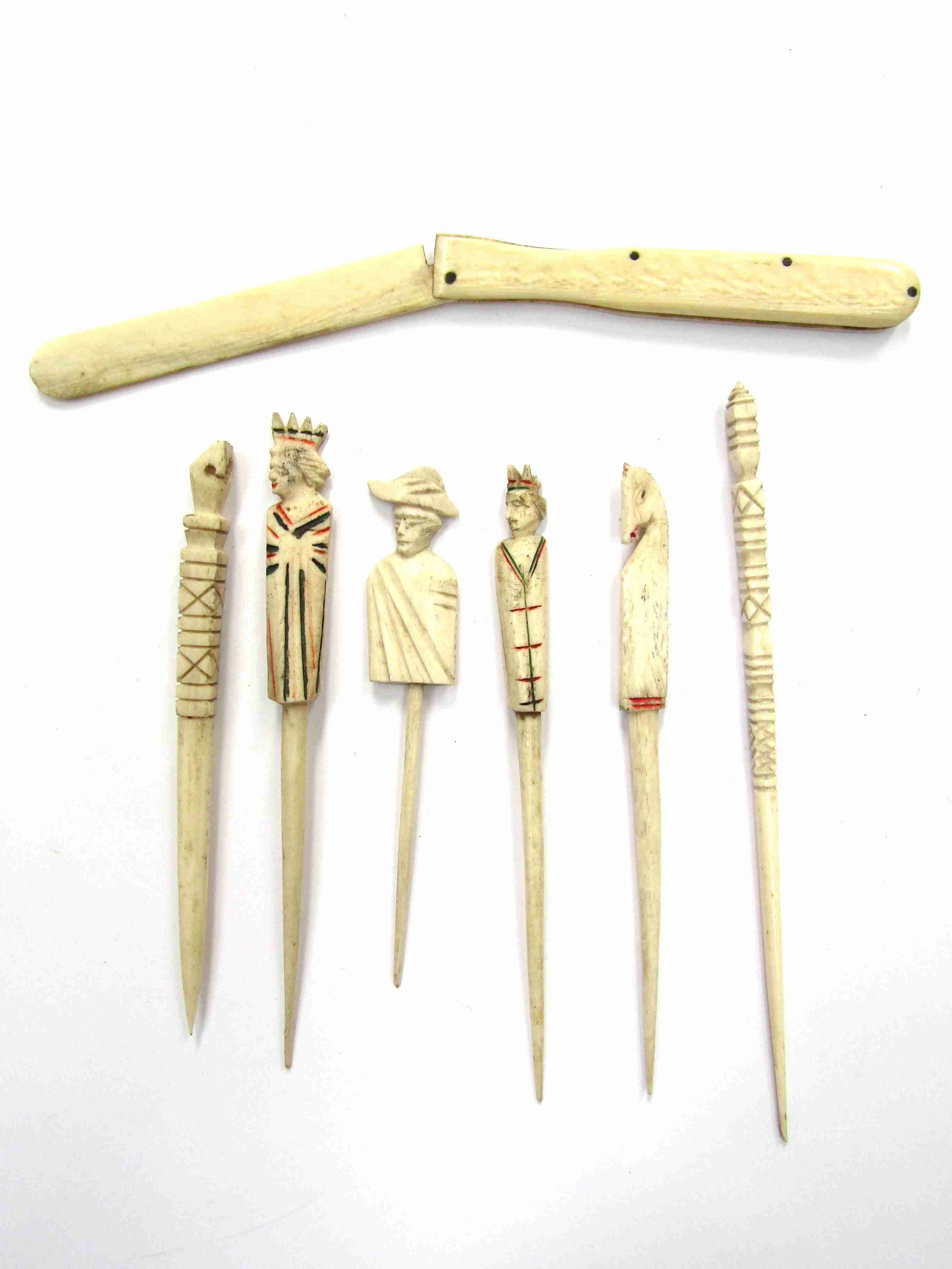 A quantity of Napoleonic hand-carved sticks including Napoleon etc. - Image 2 of 2