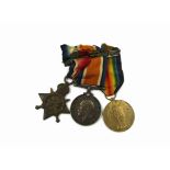 A WWI 1914-15 medal trio named to K. 19327 C.E. PARISH STO. 1.R.N