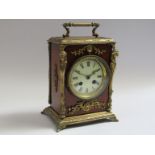 A 19th Century walnut and ormolu striking mantel clock with 8 day Japy Freres movement, Roman