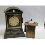 An early to mid 19th Century ebonised cuckoo table/bracket clock for restoration (back board, dial