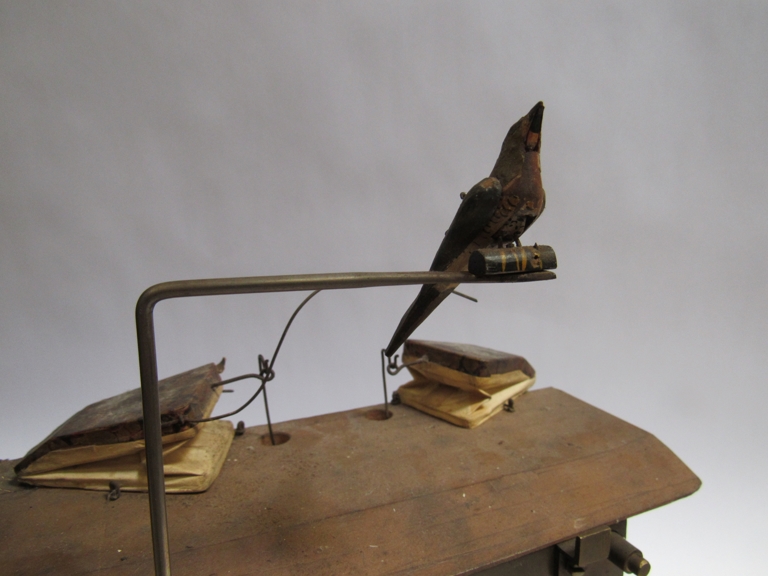 An early to mid 19th Century ebonised cuckoo table/bracket clock for restoration (back board, dial - Image 8 of 13