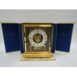 A Jaeger LeCoultre Atmos clock, no. 277969, in gilt brass and glazed casing, LeCoultre caliber 528-