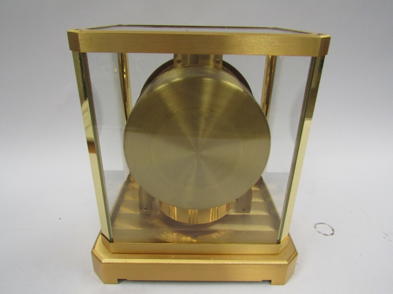 A Jaeger LeCoultre Atmos clock, no. 277969, in gilt brass and glazed casing, LeCoultre caliber 528- - Image 15 of 18