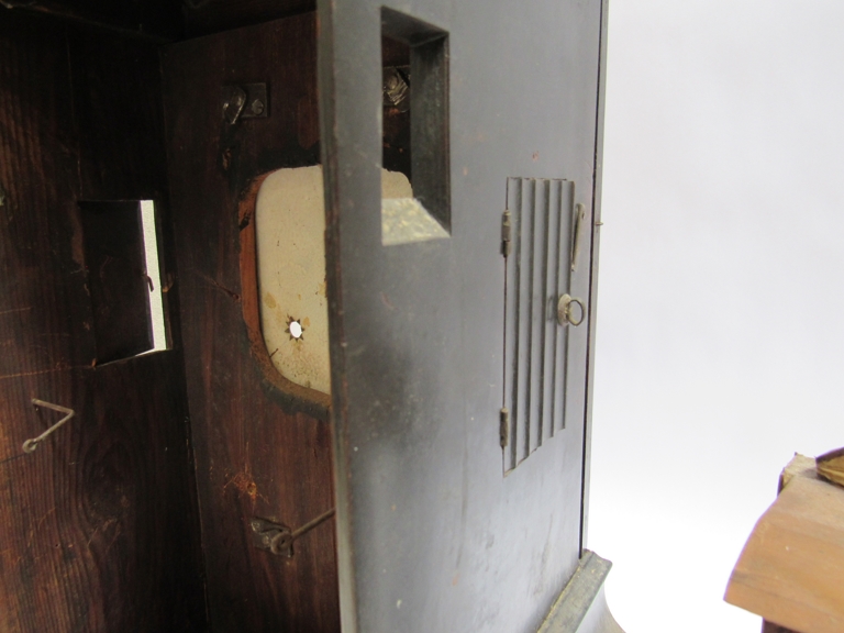 An early to mid 19th Century ebonised cuckoo table/bracket clock for restoration (back board, dial - Image 6 of 13