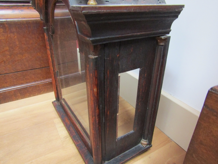 A George III oak longcase clock, the brass broken arch 11.5'' dial with silvered chapter ring, - Image 13 of 16