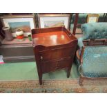 A George III flame mahogany nightstand,