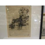 G.E MACKLEY (XIX/XX) A framed and glazed etching 'Pat Reeve House, Tonbridge' pencil signed.