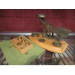 A set of Post Office scales and weights with handbook