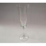 Twelve Polaris champagne glasses and six liquer