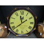 A 20th Century tavern style painted dial clock,