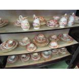 A large quantity of 19th Century Chinoiserie pattern tea/table wares