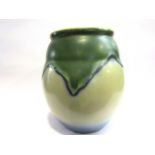 A Gouda vase in green to blue tones