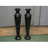 A pair of Laura Ashley tapered metal floor vases,