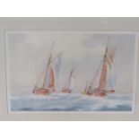 A limited edition print "A Close Race" pencil signed Alan Clark,