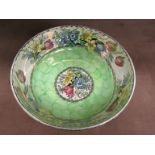A decorative Maling pottery bowl
