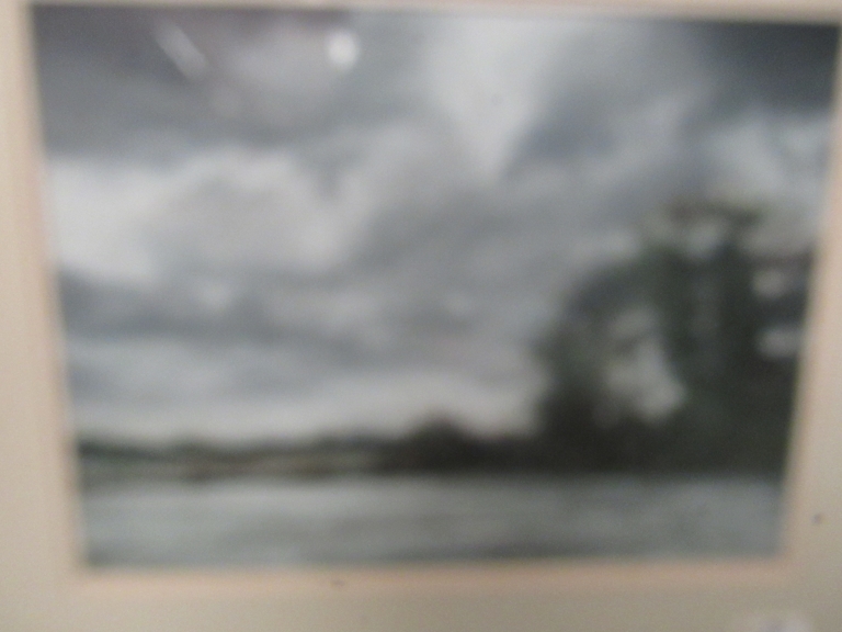 A framed and glazed watercolour "Dark Clouds over River" by C. - Image 2 of 2