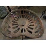 A cast iron Bamford tractor seat