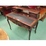 A late Victorian mahogany writing desk,