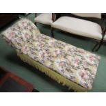 A Victorian country house end of bed chaise,