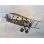 FRANK JOSEPH HENRY GARDINER (1942-): A watercolour depicting Sopwith Pup biplane, built for the R.N.