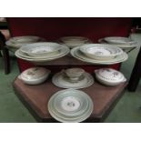 A Copeland Spode part dinner service for six place settings including tureens, ,eat plate,