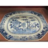 An 18th Century Chinese blue and white platter.