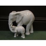 A Royal Doulton "Images of Nature" figural group of mother elephant and young "Motherhood" HN3463