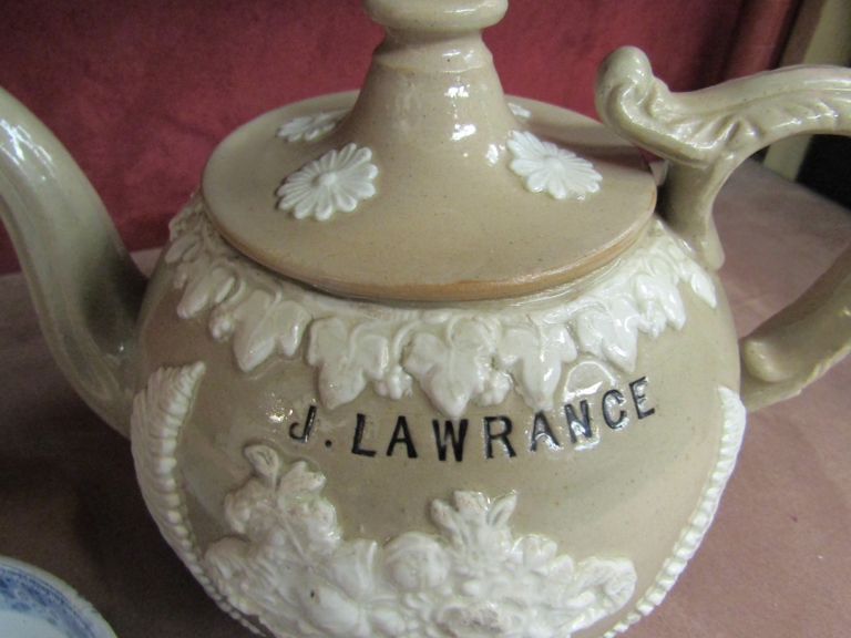 A Victorian stoneware teapot (named J. - Image 2 of 3