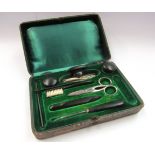 A 1920s cased manicure set