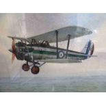 FRANK JOSEPH HENRY GARDINER (1942-): A watercolour depicting Bristol Bulldog 11A of No.